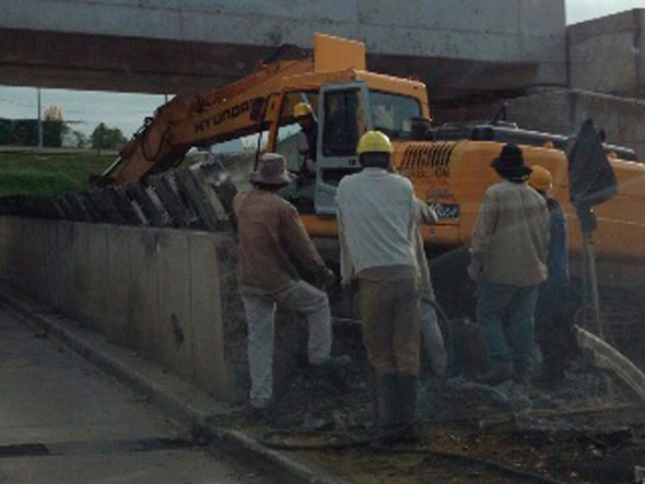 Comenzaron a desarmar el túnel de Talar del Lago