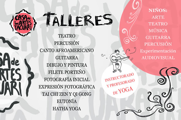 Talleres para jóvenes y adultos en Casa de las Artes Tacuarí Tigre