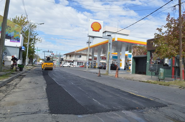 Trabajos de pavimentación en Ruta 27 Tigre