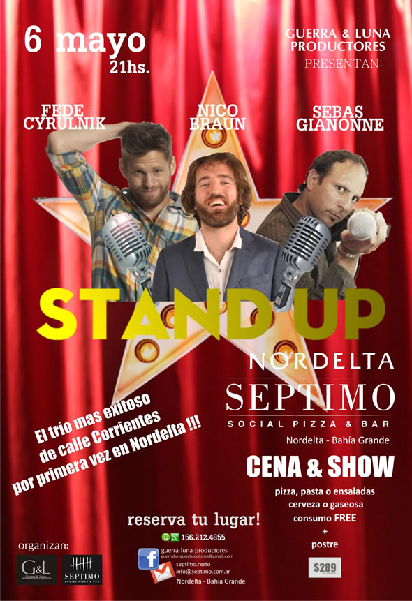 Esta noche, stand up en Séptimo Bahia Grande Nordelta