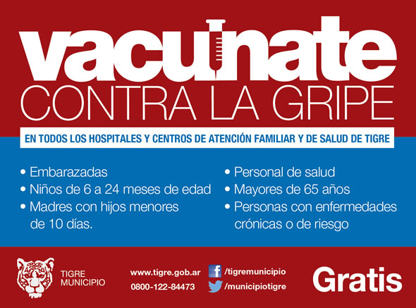 Campaña de vacunación antigripal Tigre