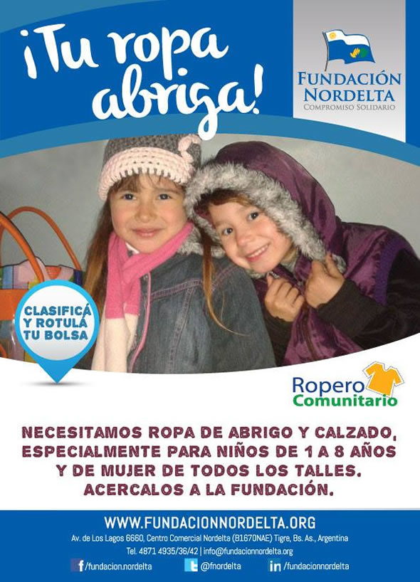 Campaña para el Ropero Comunitario de la Fundación Nordelta