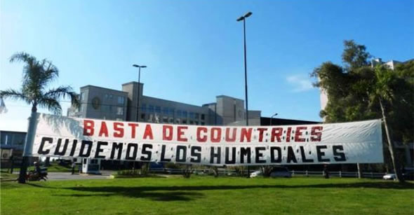 Protesta en Nordelta para que no se construyan nuevos barrios cerrados