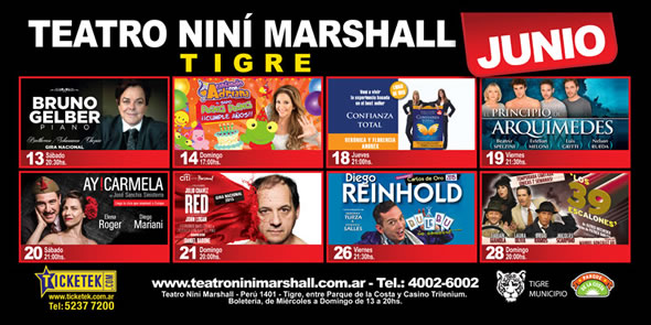 Junio en el Teatro Niní Marshall Tigre