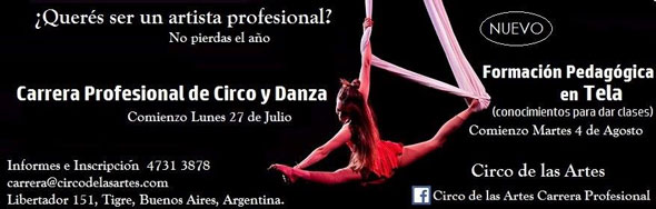 Carrera profesional de circo y danza en Tigre