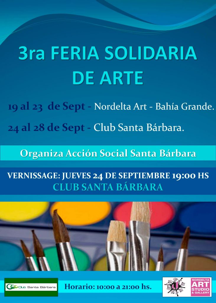 Tercera feria solidaria de arte en Santa Bárbara