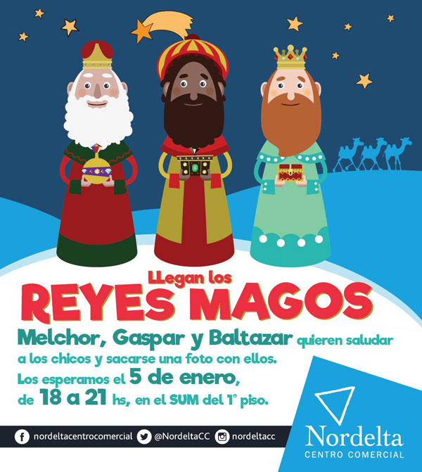 Los Reyes Magos estarán en Nordelta Centro Comercial