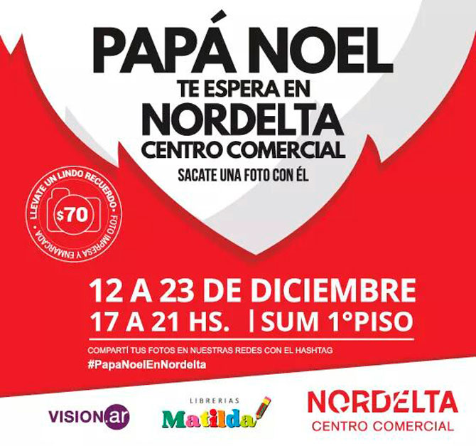 Papá Noel visita Nordelta Centro Comercial