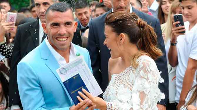 Casamiento de Carlos Tévez en San Isidro y Tigre