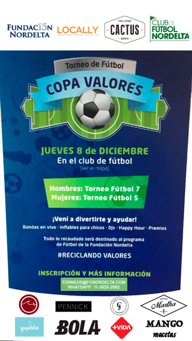 torneo de fútbol copa valores