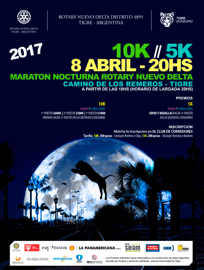 Maratón nocturna de Rotary Nuevo Delta 
