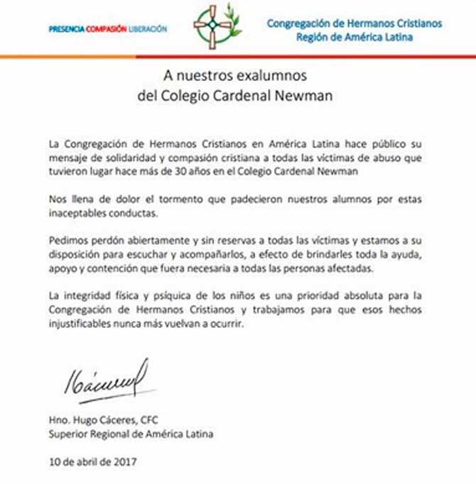 El colegio Cardenal Newman y los casos de abuso denunciados