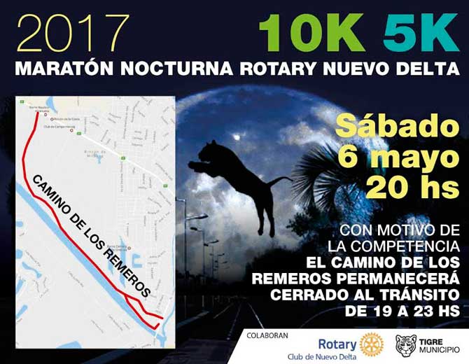 Mañana a la noche cierra el Camino de los Remeros por maratón