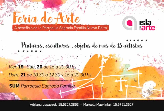 Feria de arte a beneficio de la iglesia Sagrada Familia