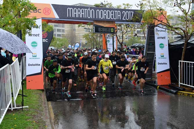 A pesar de la lluvia, se corrió la Maratón Nordelta 2017