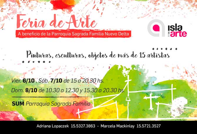 Feria de Arte a beneficio de la Iglesia Sagrada Familia de Nordelta