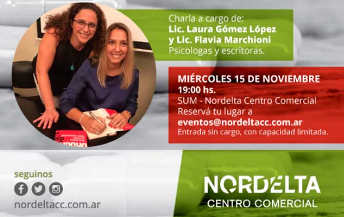 Charla sobre drogas en Nordelta Centro Comercial