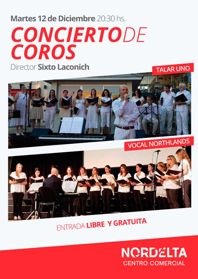 Concierto de coros en Nordelta Centro Comercial