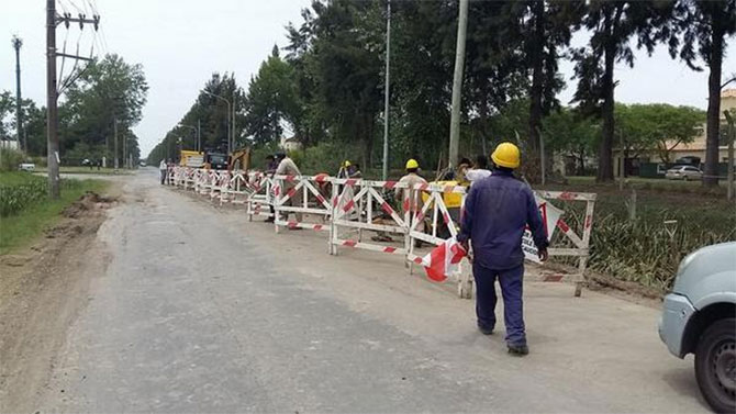 Obras de agua corriente en Villa Nueva