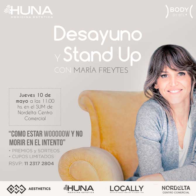 Desayuno y stand up con María Freytes