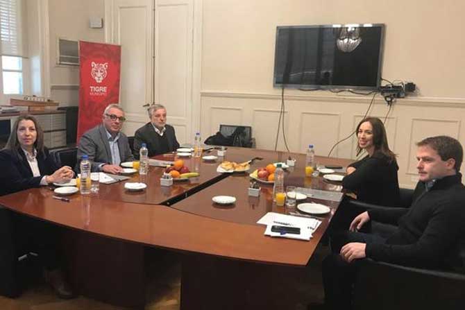 Julio Zamora recibió a María Eugenia Vidal