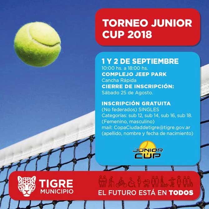 Tigre abre las inscripciones para el torneo junior cup 2018