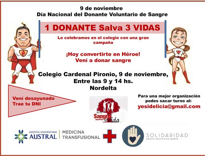 Donar sangre en Nordelta