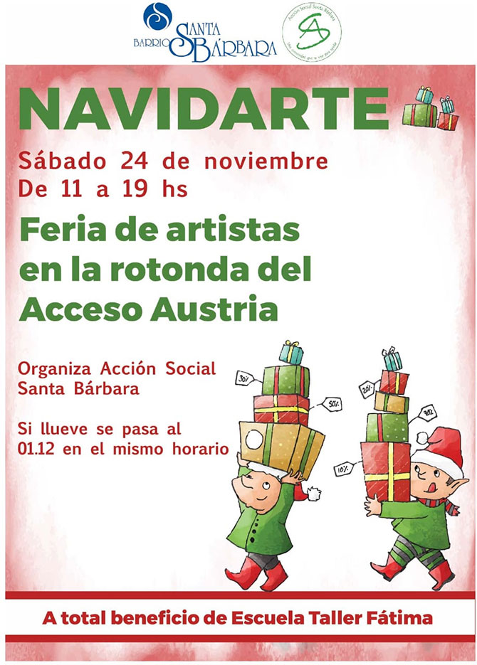 Feria Navidarte llega al Barrio Santa Bárbara 