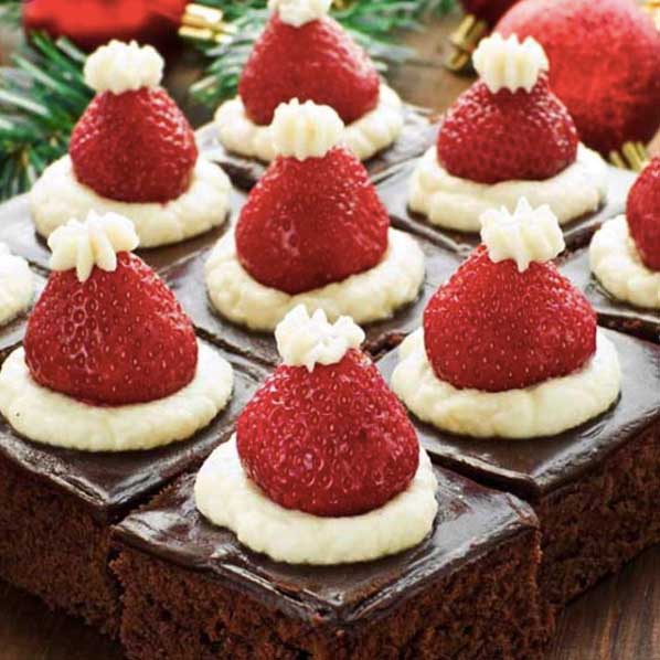 Brownies navideños