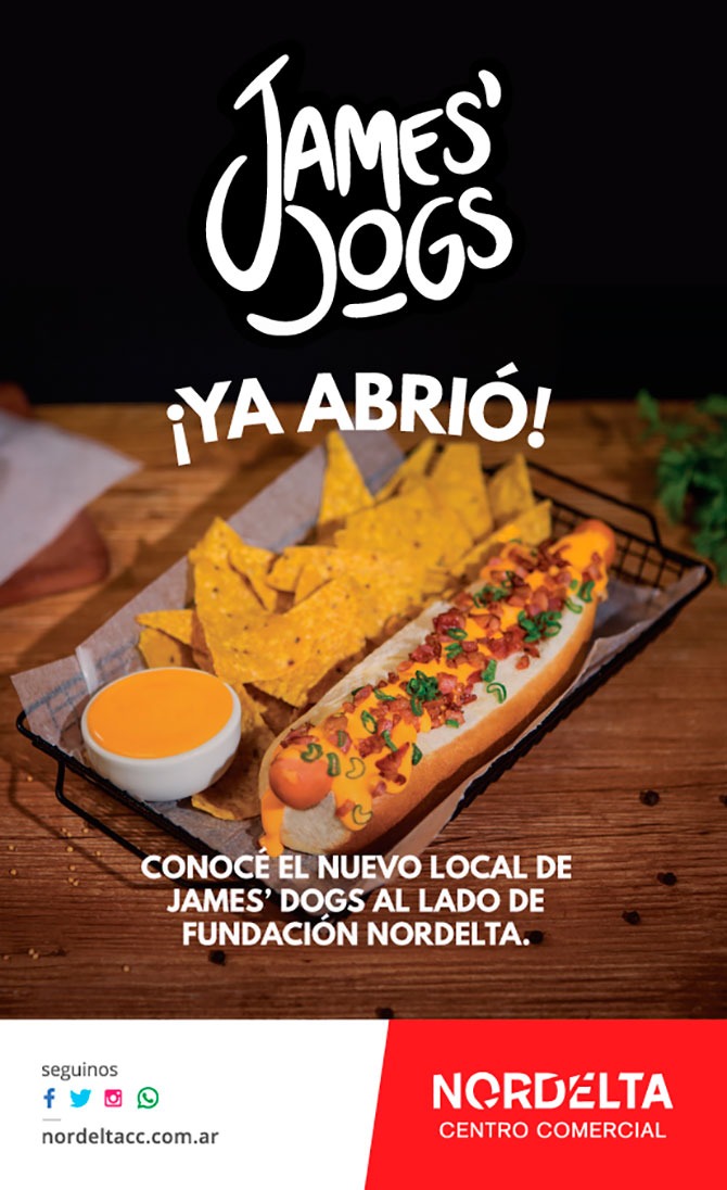 Abre James Dogs en Nordelta Centro Comercial