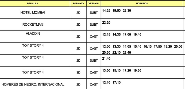 Cartelera Atlas Cines del 20 al 26 de junio con Toy Story 4