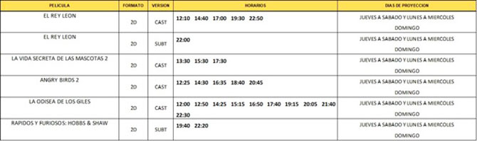 Cartelera Atlas Cines Nordelta del 15 al 21 de agosto