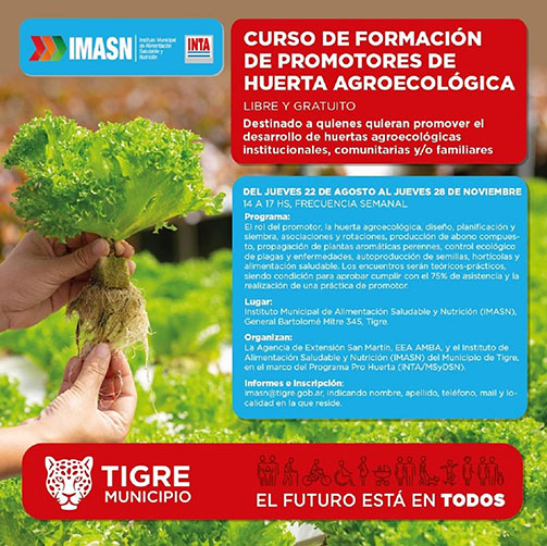 Tigre abre un curso de promotores de huerta agroecológica