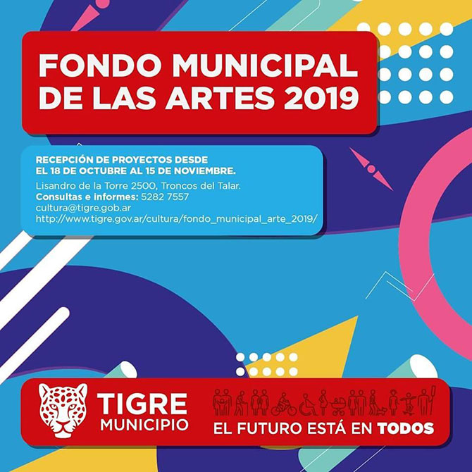 Nueva convocatoria del Fondo Municipal de las Artes de Tigre
