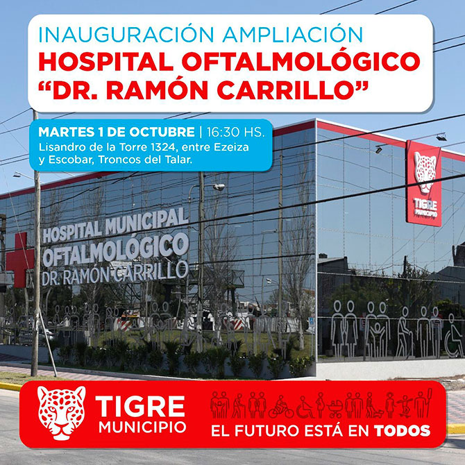 Inaugura la ampliación del Hospital Oftalmológico Dr. Ramón Carrillo