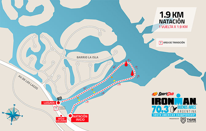 Recorrido del Ironman 70.3 en el Municipio de Tigre