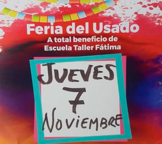 Feria del Usado Santa Bárbara a beneficio de la Escuela Taller Fátima