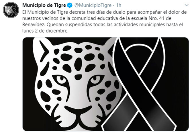 Tras la tragedia del micro en la ruta 2, el Municipio de Tigre decretó 3 días de duelo