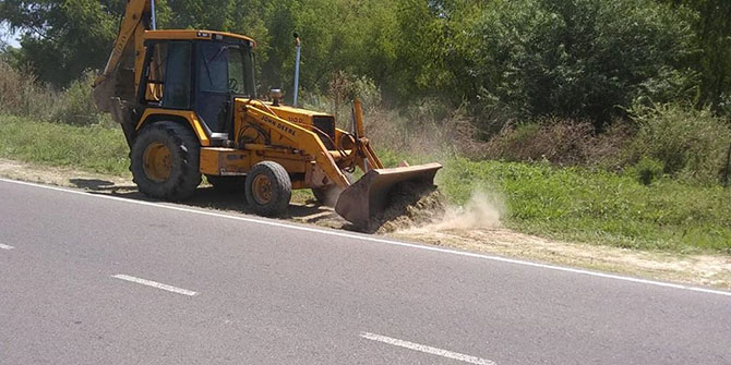 El Municipio construye nuevas veredas en Nuevo Delta