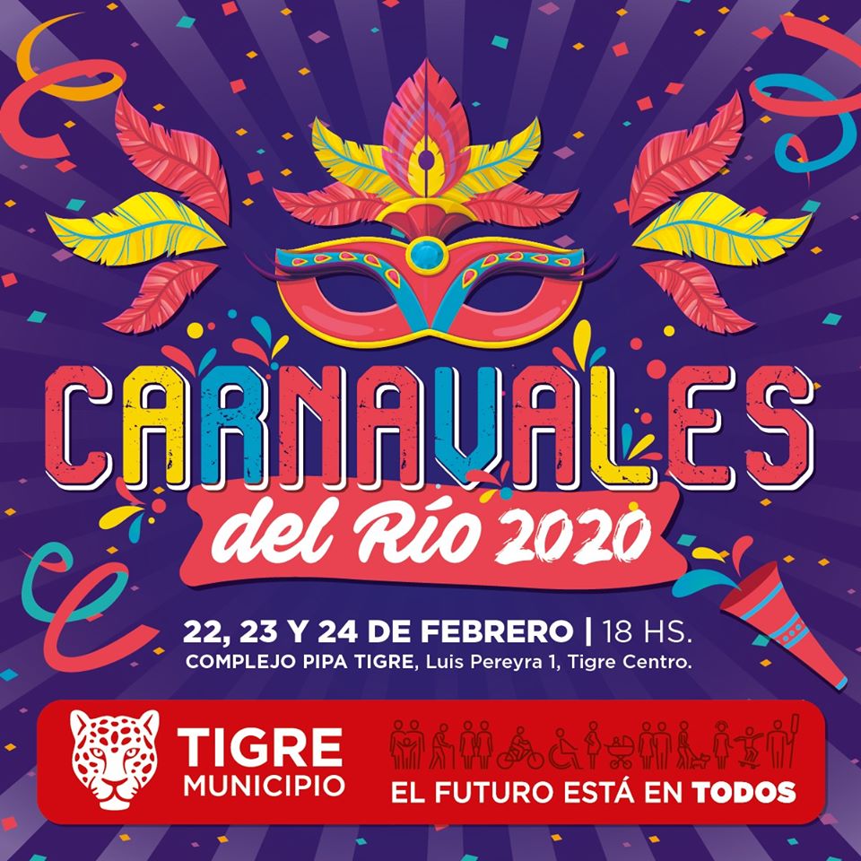Carnavales del Río 2020 en el municipio de Tigre