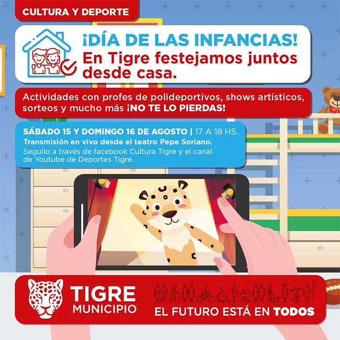 Tigre celebra de forma virtual el Día de las Infancias