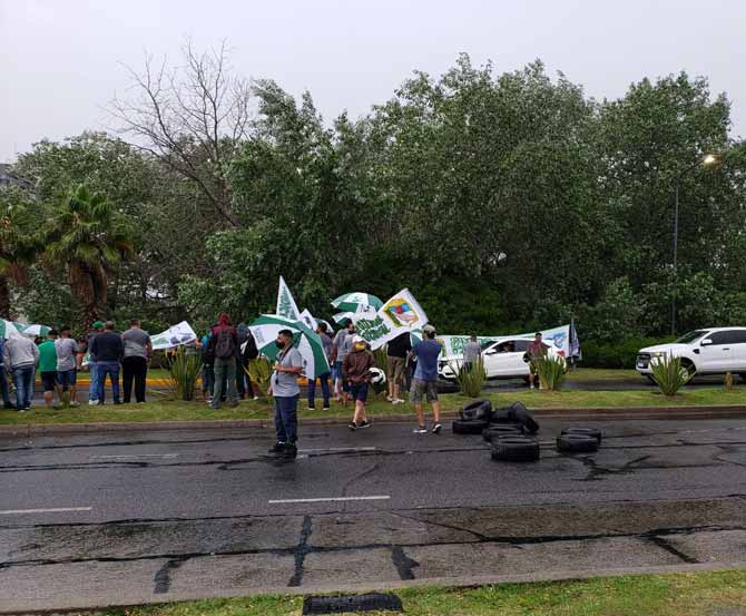 Protesta de Jardineros en Nordelta