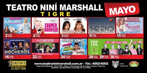 Mayo en el Teatro Niní Marshall de Tigre