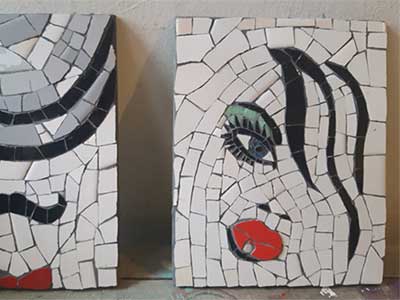 Muestra de pintura y mosaiquismo en Arte-Sanas