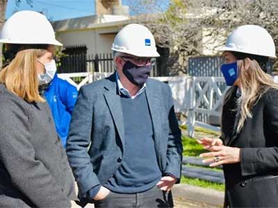 Malena Galmarini y Julio Zamora recorrieron juntos Don Torcuato