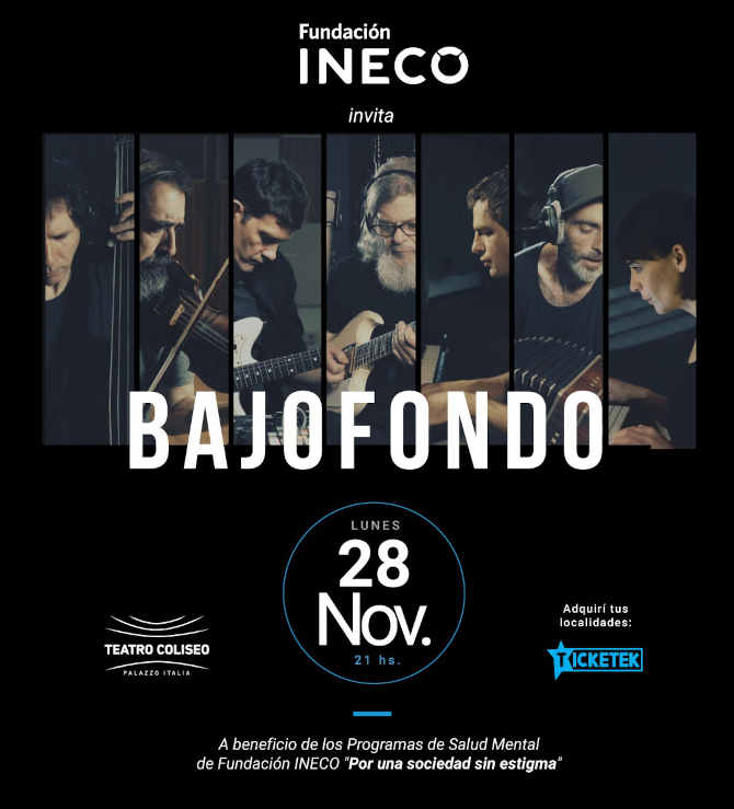 Concierto de BAJOFONDO a beneficio de Fundación INECO