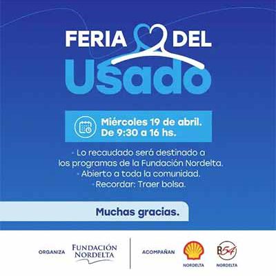 Se viene la feria del usado de Fundación Nordelta.
