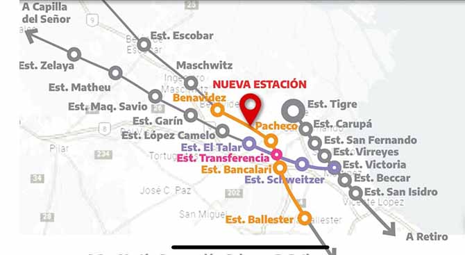 Ya comenzó la construcción de una nueva estación entre Gral. Pacheco