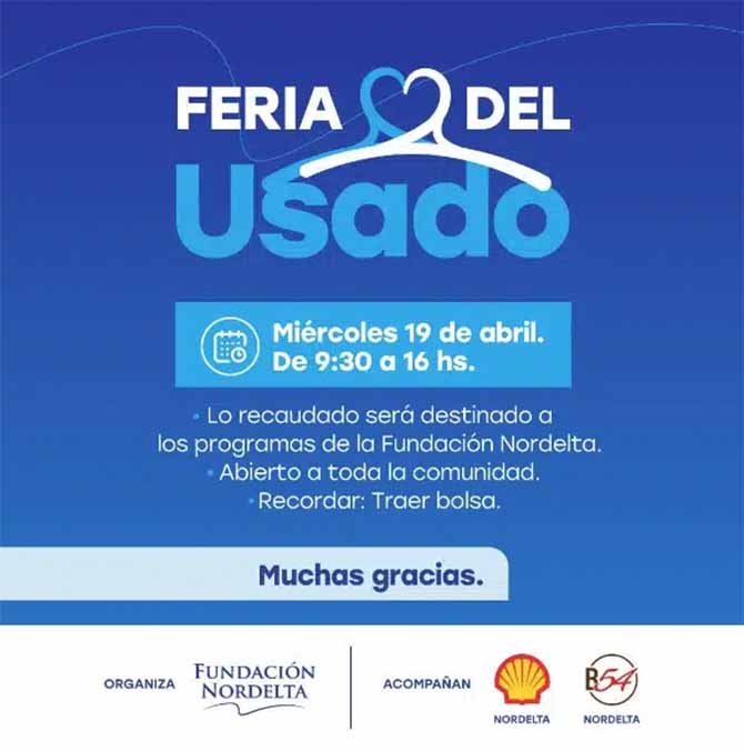 Se viene la feria del usado de Fundación Nordelta.