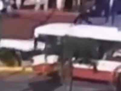 Accidente en una parada de colectivo en Tigre